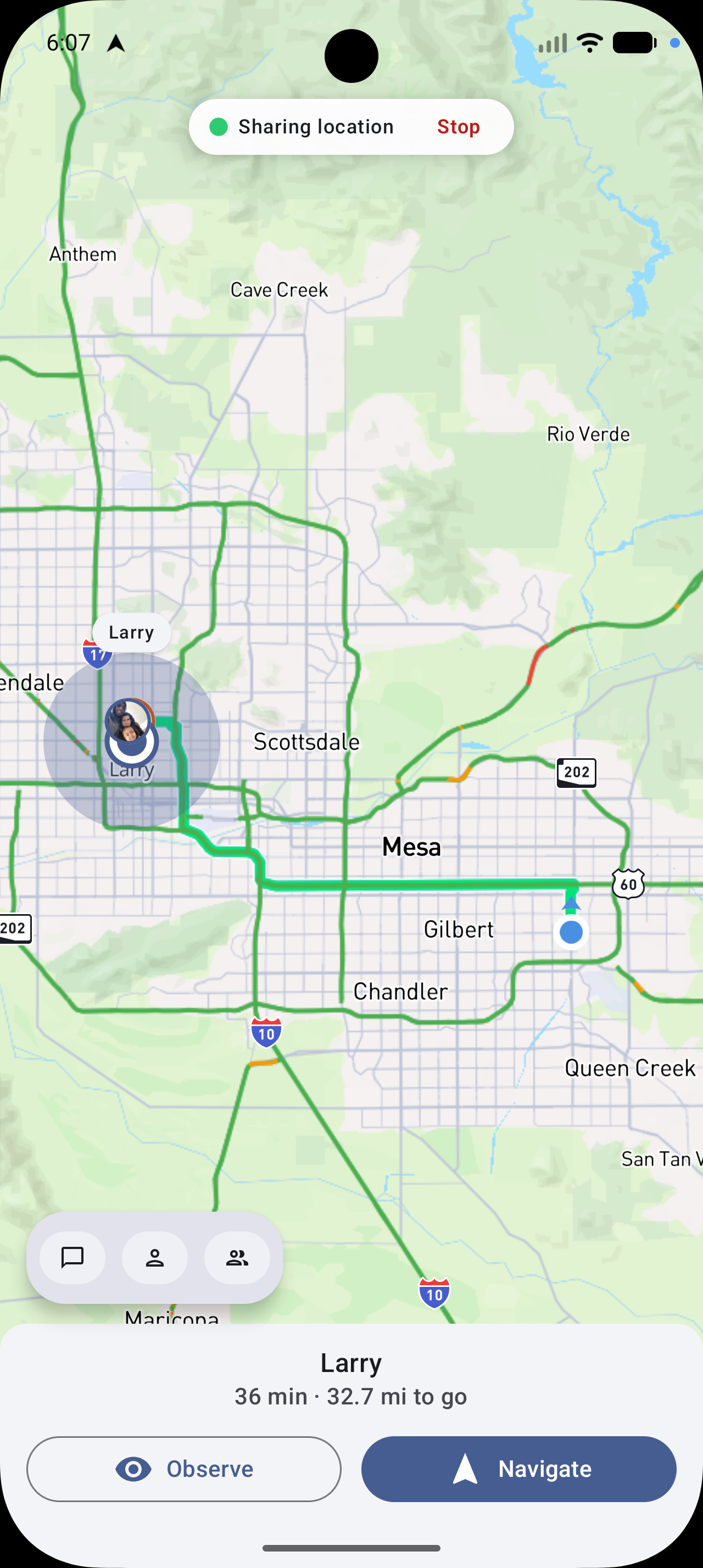 Navigate to a Friend on Android