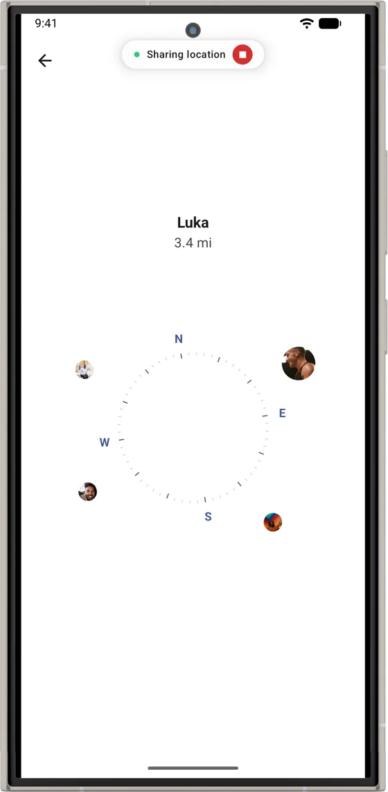 Distance and direction (Android)
