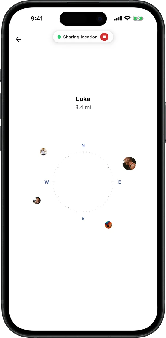 Distance and direction (iPhone)